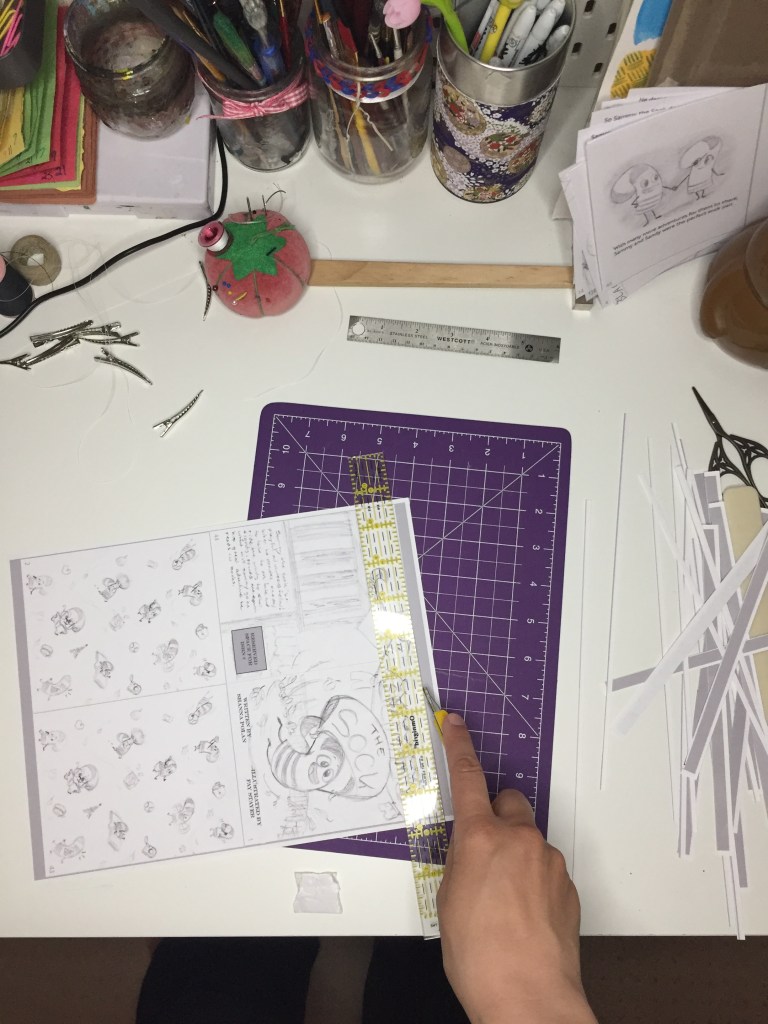 1. Cut off the grey edges.