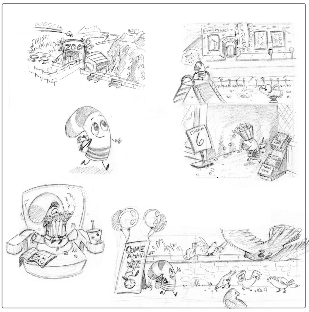 sketches of the new page changes.