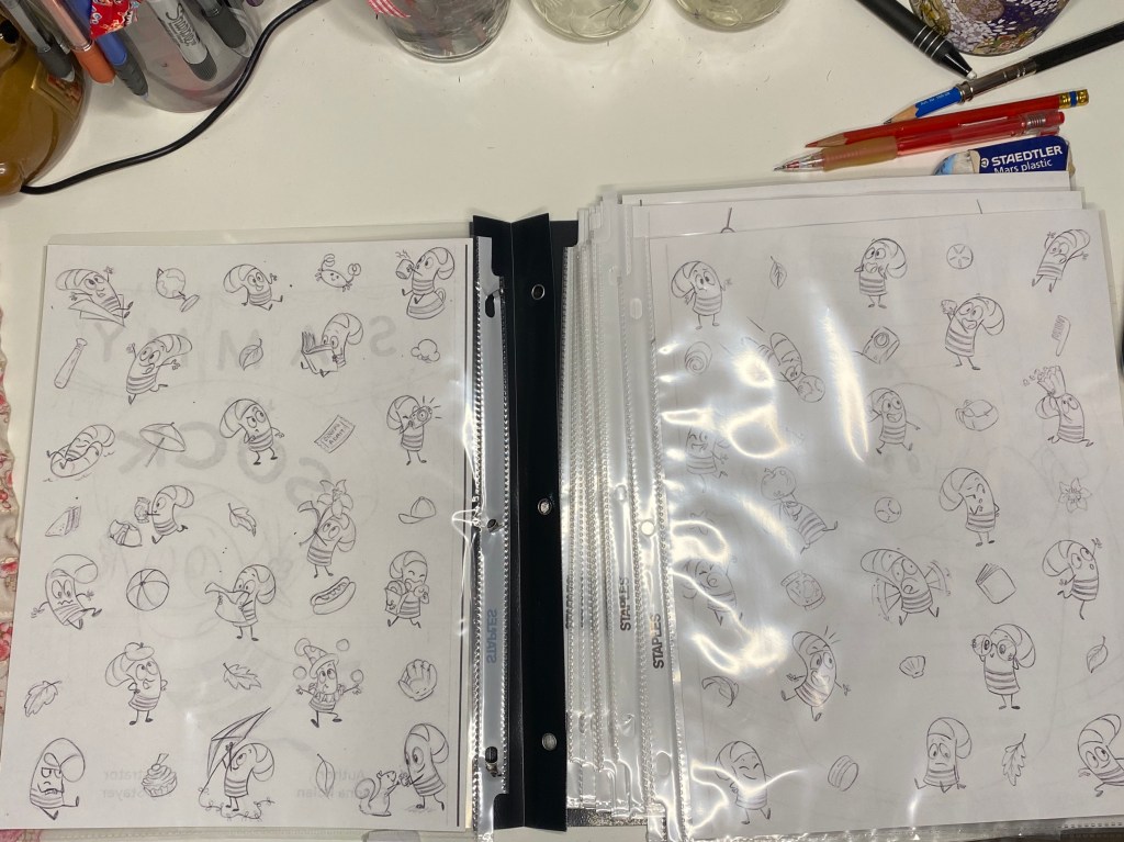 Pages inserted into report cover.